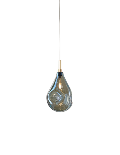 Bomma-Soap-Mini-Pendant-Blue-Light-Patina-Brass