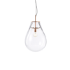 tim pendant small / clear / brushed copper