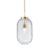 lantern pendant / clear / patina gold
