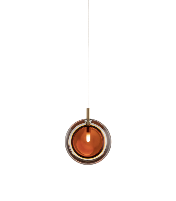 Lens-single-pendant-amber-front