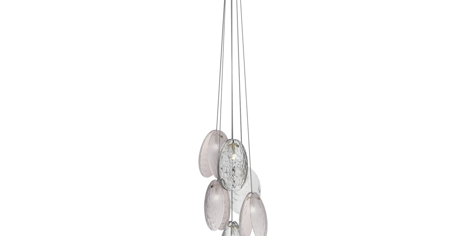 Mussels Cluster 6 Pcs 3x Clear 3x Alabaster Brushed Gold Bomma mussels-cluster-6-pcs-3x-clear-3x-alabaster-brushed-gold-bomma