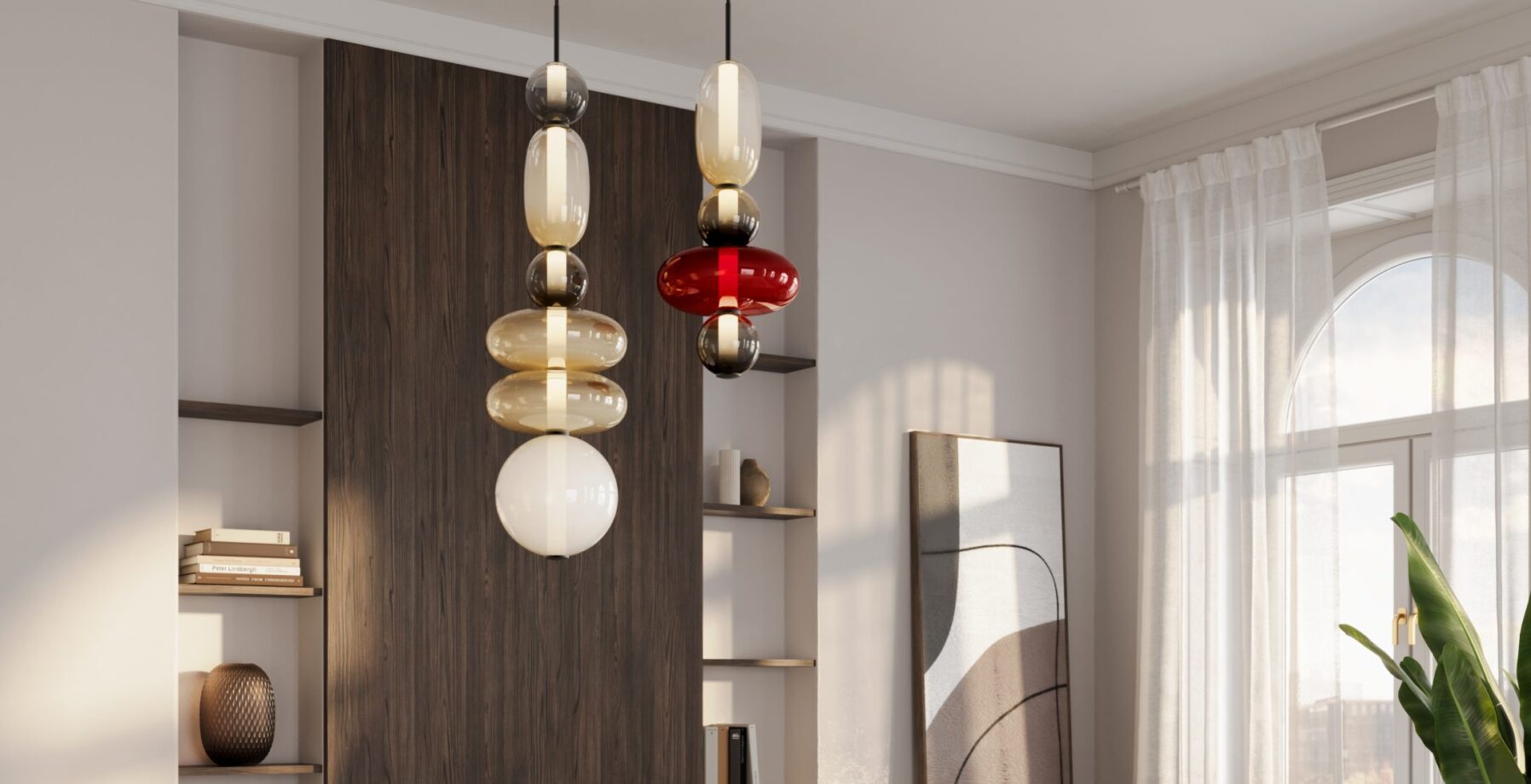 Playful crystal lighting