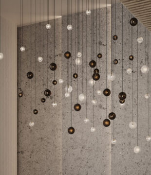 Dark & Bright star | installation of 60 pcs