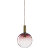 divina pendant / plum / brushed gold