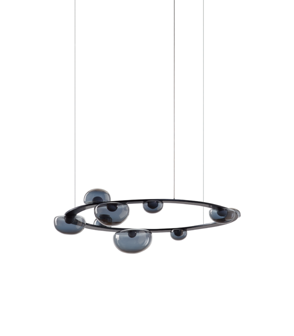 BOMMA_Dew_Drops_Circle_product_photos_brushed_black_smoke_glass_OFF