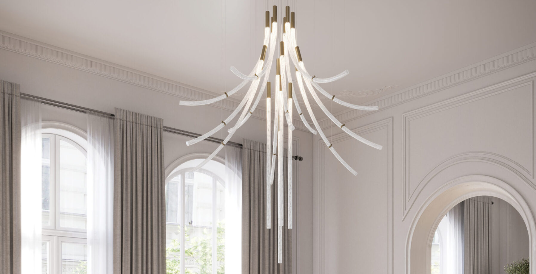 BOMMA_Flare_Chandelier_living_room_16pcs_archi CGI