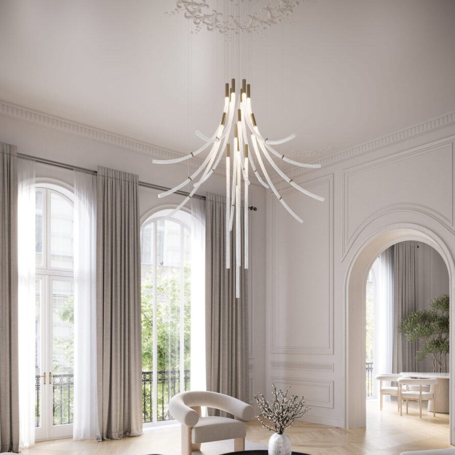 BOMMA_Flare_Chandelier_living_room_16pcs_archi CGI