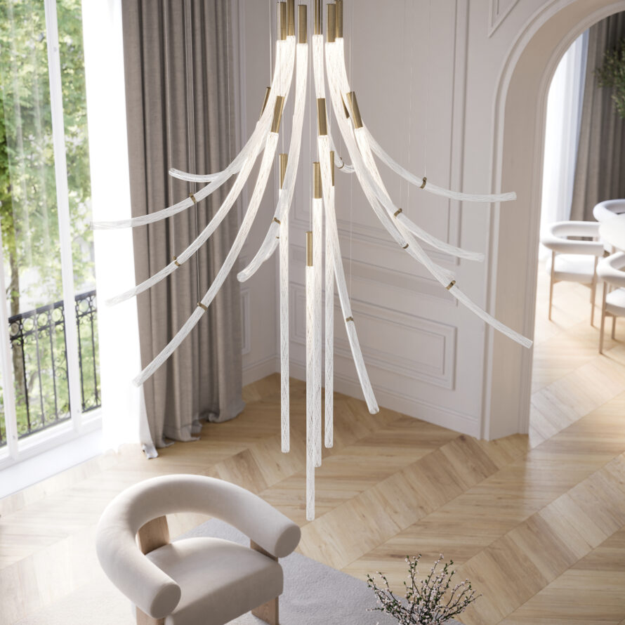 BOMMA_Flare_Chandelier_living_room_16pcs_detail_archi CGI