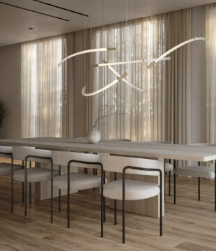 Flare | installation in light dining room