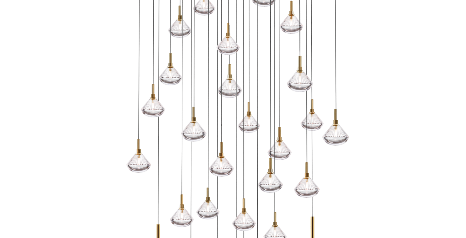 beam pendant light / circular canopy / 25x stellar dust / 4x beam