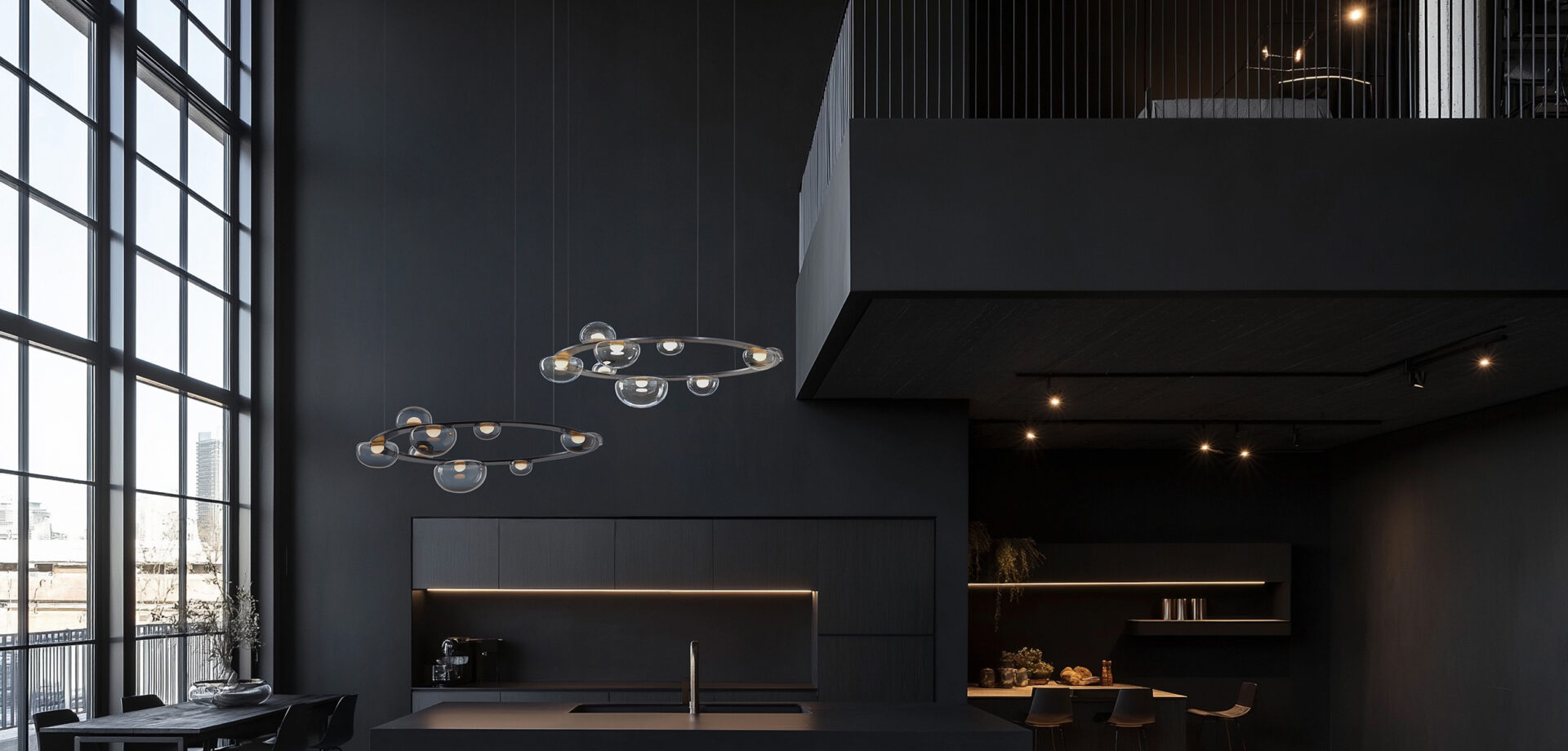 Bomma_Dew_drops_circle_dark_kitchen_loft